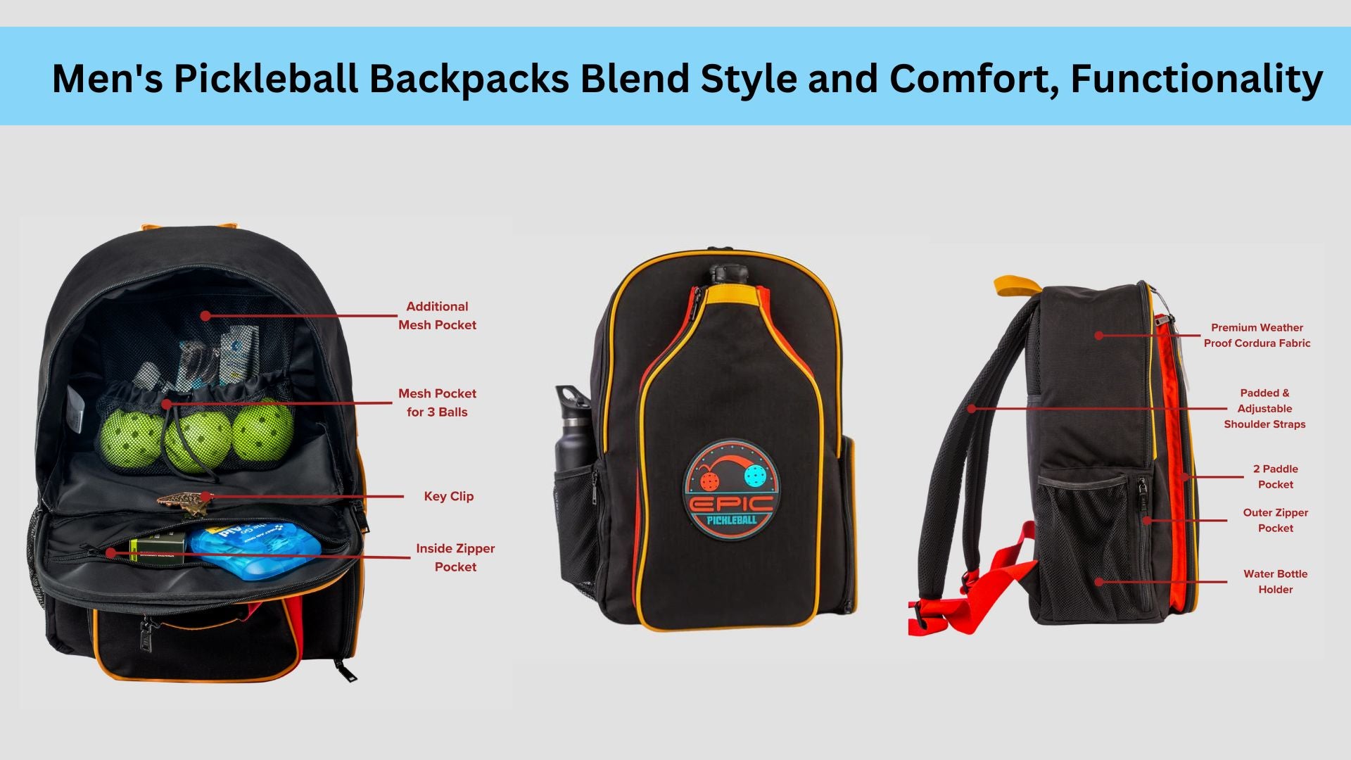 men's pickleball backpack